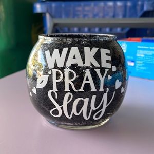 Glitter globe makeup brushes holder gold gifts